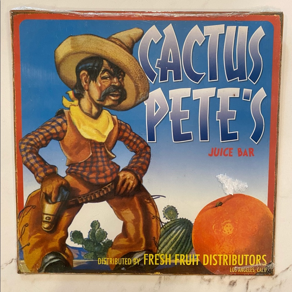 Metal sign Cactus Pete’s NWT